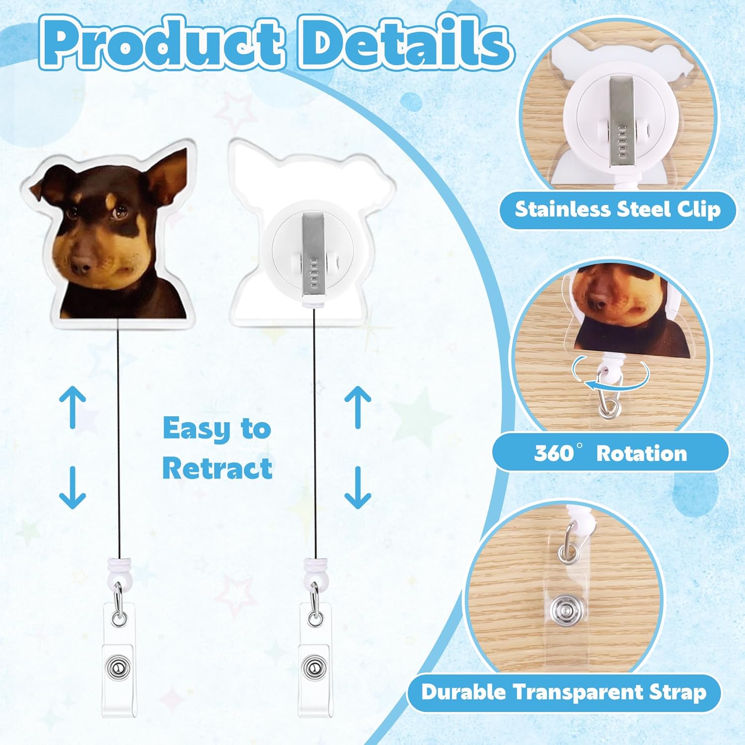 8PCS/16PCS Cute Retractable Ba - đánh giá và giá Xray Tech Accessories
